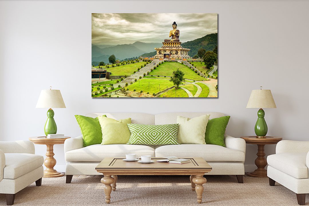 Buddha Statue Rabangla, Sikkim, India Wall Art - Canvas Print
