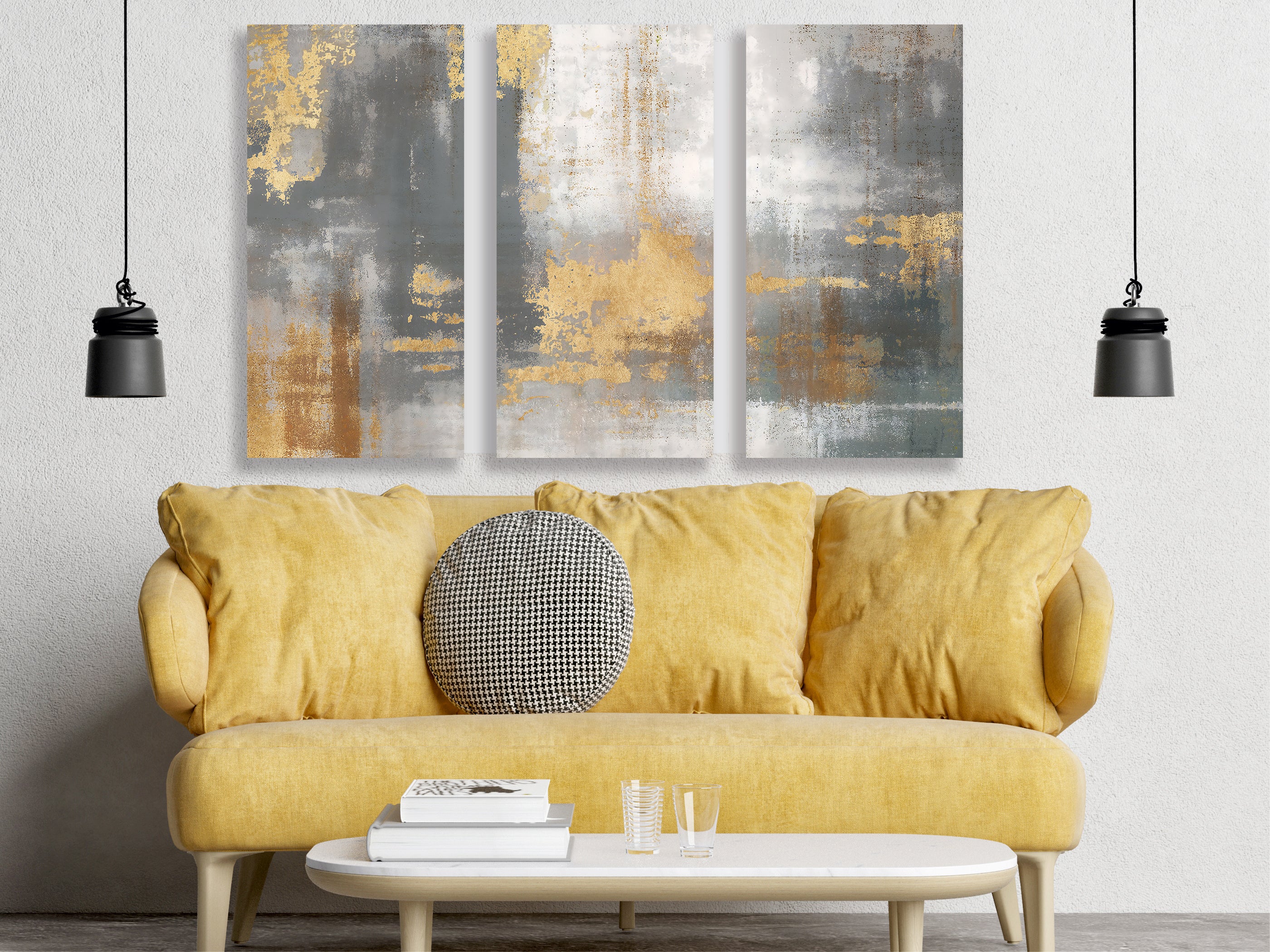 Abstract gold and gray texture background art pattern, vintage carpet