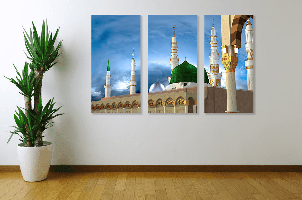 Masjid-e-Nabvi, Rendering 3d Illustration Canvas