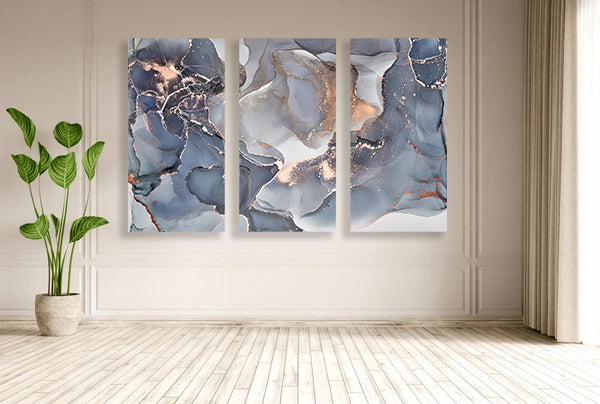 Abstract multicolored marble texture background. Design wrapping paper, Modern fluid art. Alcohol Ink Pattern Canvas Print