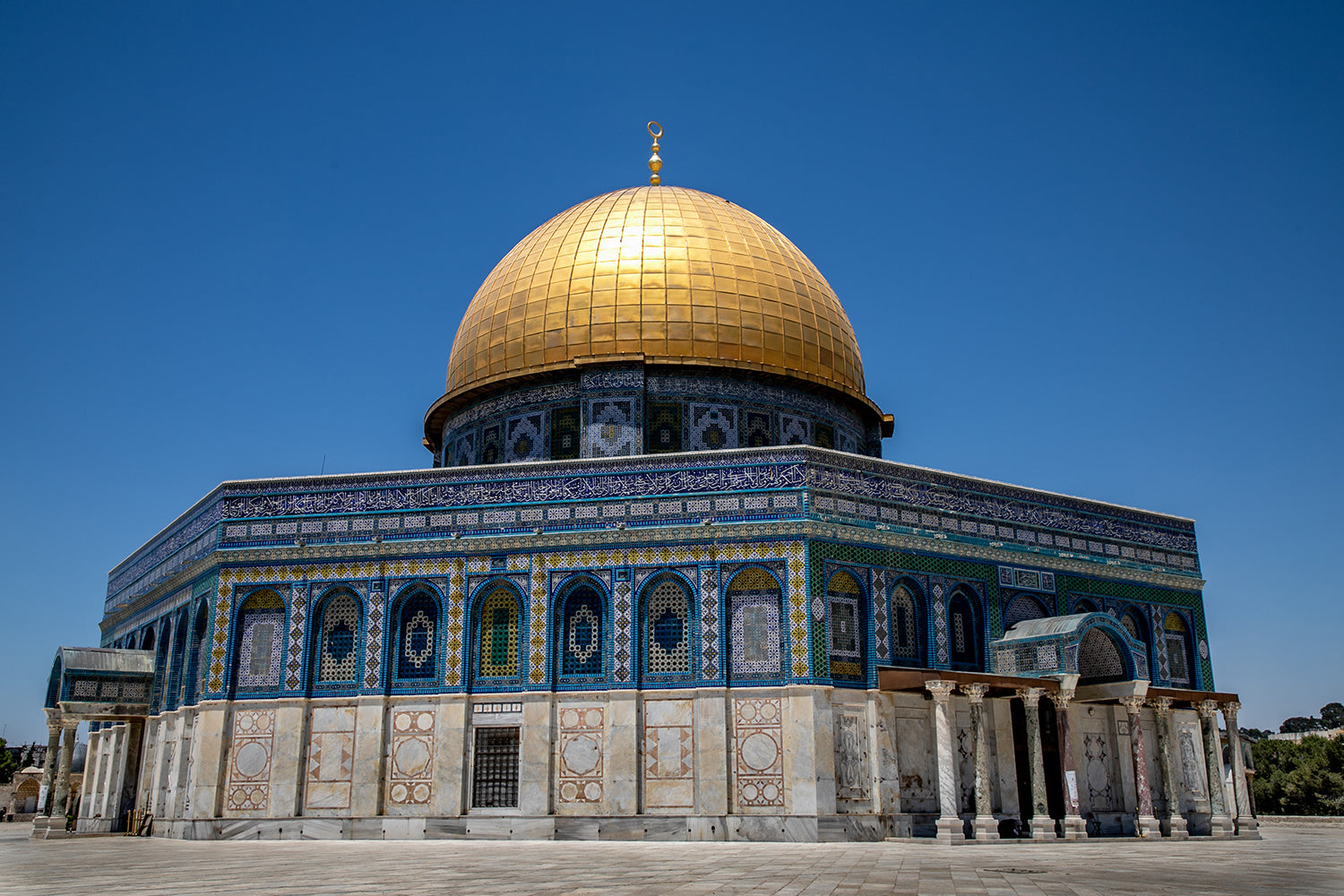 Al Aqsa Mosque Golden Dome Canvas Print Wall Art