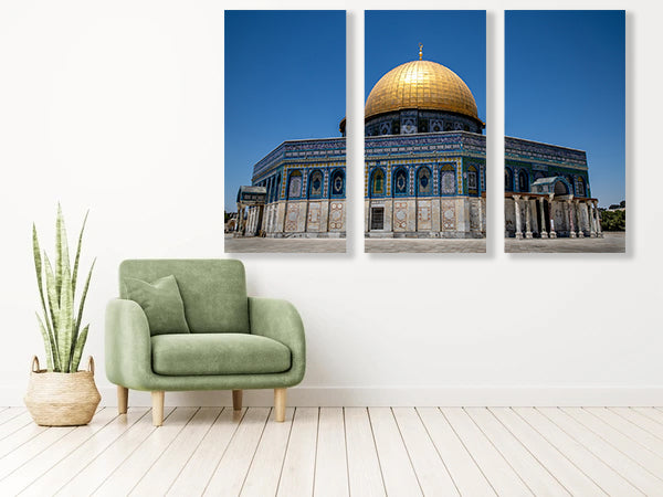 Al Aqsa Mosque Golden Dome Canvas Print Wall Art