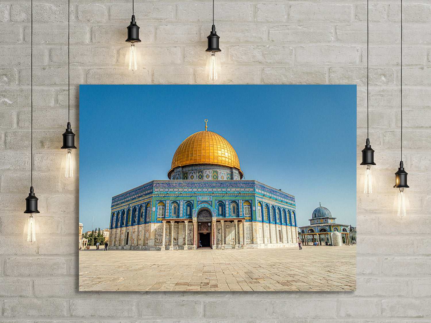 Al Aqsa Mosque Daytime View Canvas Print Wall Art
