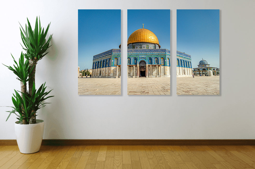 Al Aqsa Mosque Daytime View Canvas Print Wall Art