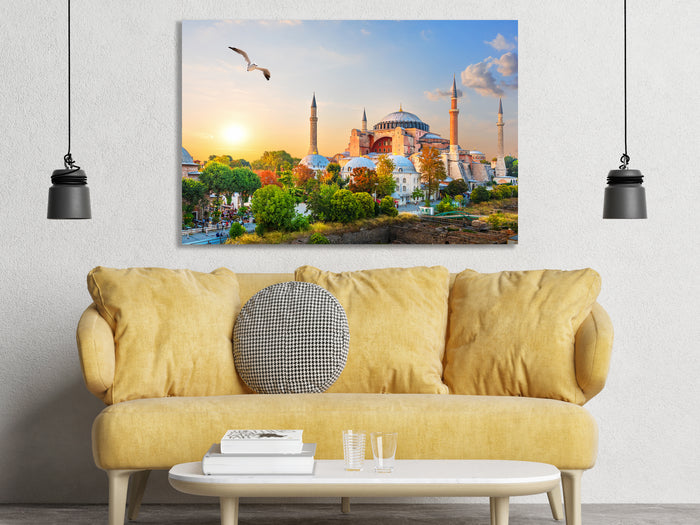 Hagia Sophia in the evening sun rays, Istanbul, Turkey
