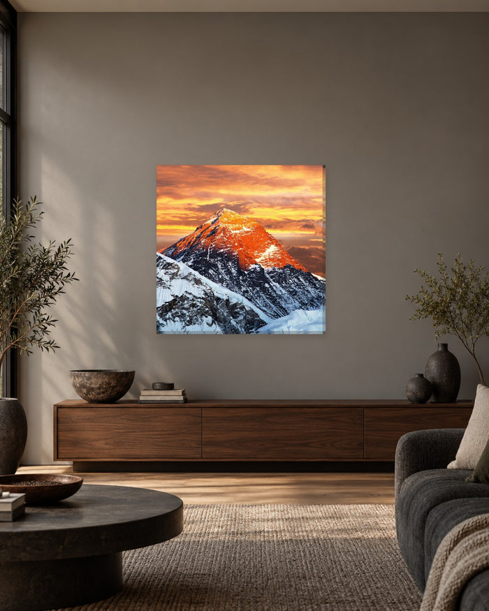 Mount Everest Wall Art - Sunset Glow from Kala Patthar, Nepal Square Canvas - Gallery Canvas - 38mm / 30 x 30 preview