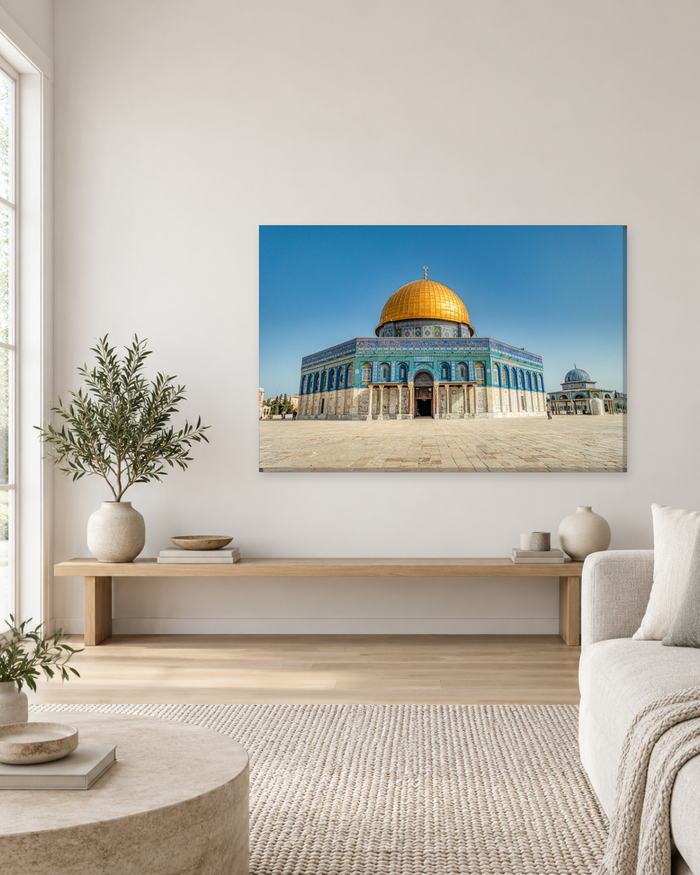 Dome of the Rock by Day - Al-Aqsa Compound Jerusalem Canvas Wall Art - Gallery Canvas - 38mm / 48 x 32 / Unframed preview