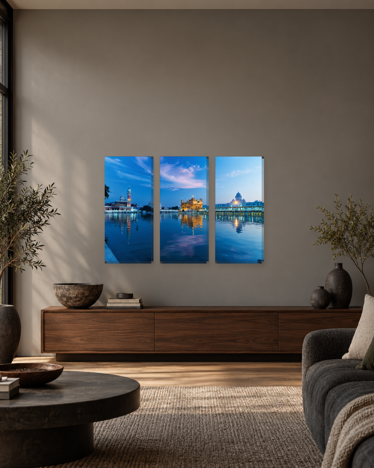 Golden Temple Amritsar at Blue Hour - Evening Sikh Canvas Wall Art - Gallery Canvas - 38mm / 48 x 32 / Unframed preview