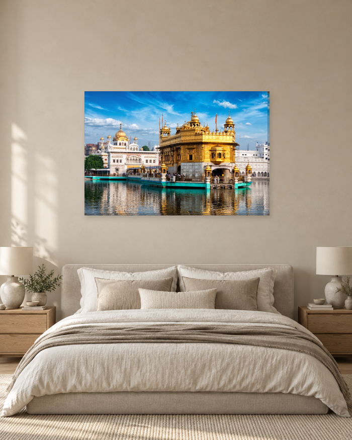 Golden Temple Sri Harmandir Sahib Side View - Sikh Canvas Wall Art - Gallery Canvas - 38mm / 48 x 32 / Unframed preview