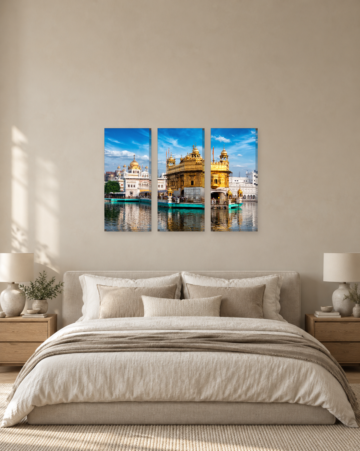 Golden Temple Sri Harmandir Sahib Side View - Sikh Canvas Wall Art - Gallery Canvas - 38mm / 48 x 32 / Unframed preview
