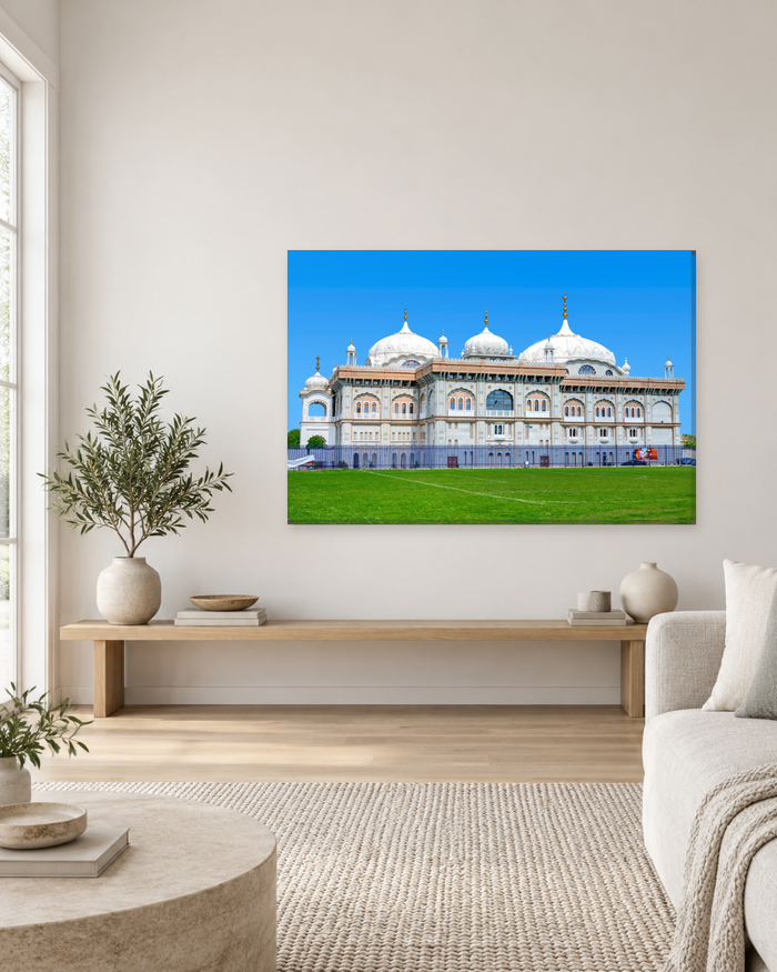 Guru Nanak Darbar Gurdwara Gravesend Kent - Sikh Canvas Wall Art - Gallery Canvas - 38mm / 48 x 32 / Unframed preview
