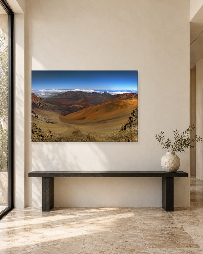 Haleakala Crater Maui Hawaii Canvas Wall Art - Red Volcanic Landscape Above Clouds - Gallery Canvas - 38mm / 48 x 32 / Unframed preview