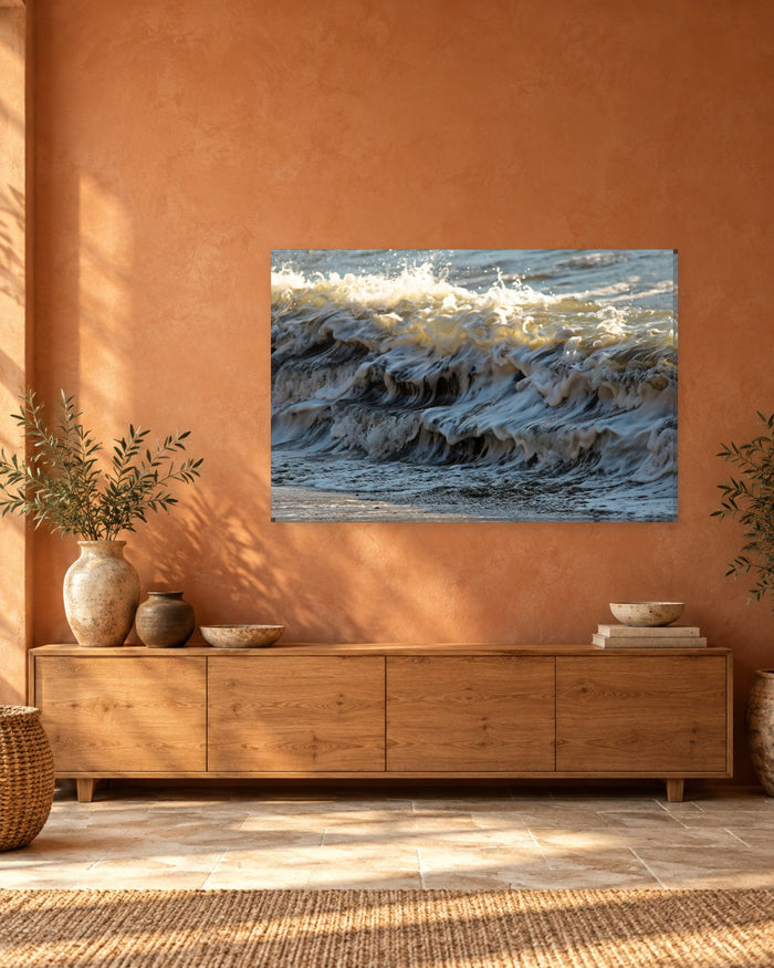 Ocean Waves Canvas Wall Art - Pacific Waves Breaking in Costa Rica - Gallery Canvas - 38mm / 48 x 32 / Unframed preview