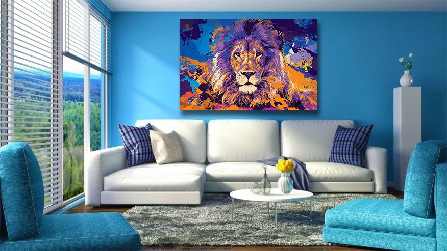 Lion Abstract Canvas Wall Art - MyCanvases