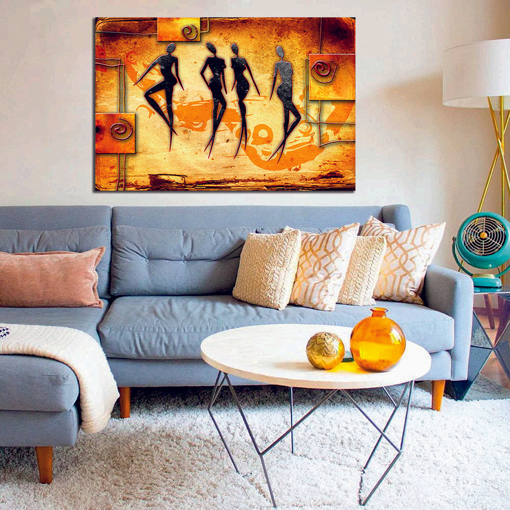 Our Abstract African Motive Ethnic Retro Vintage Canvas Print Wall Art is the perfect way to add a touch of Africa to your home.