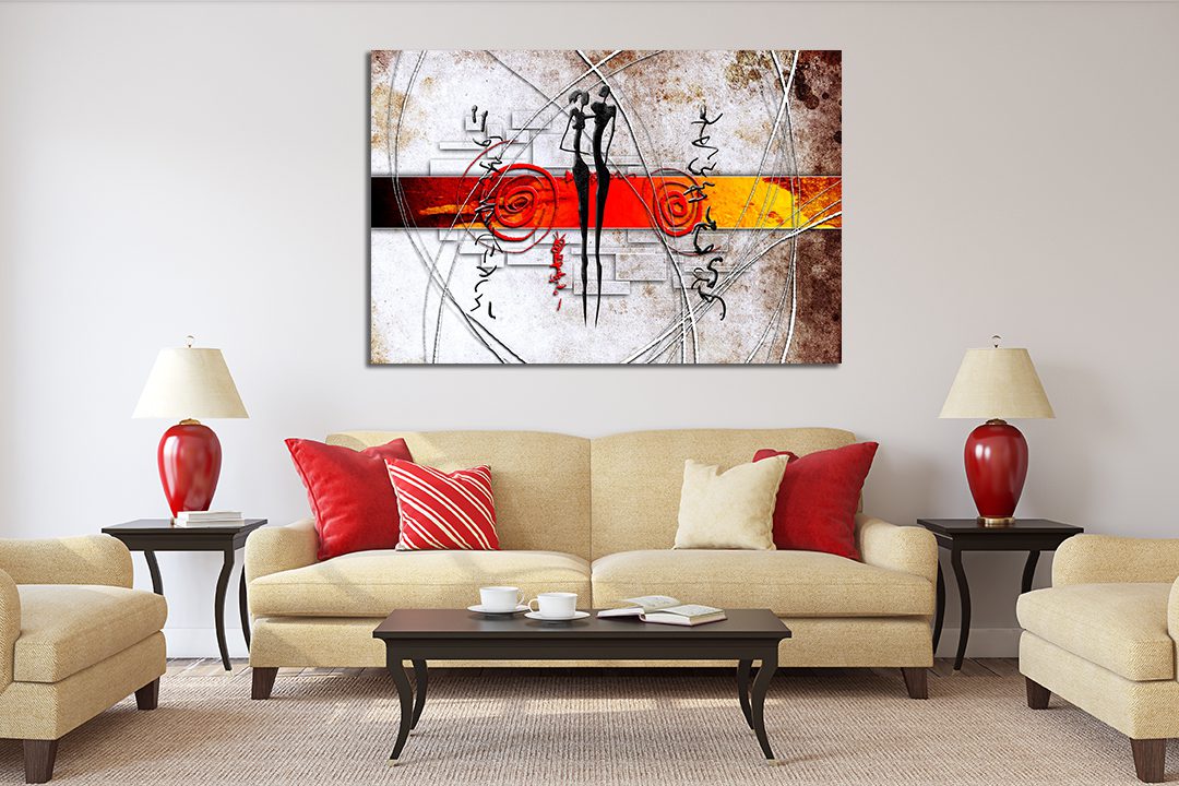 Abstract African Ethnic Retro Vintage Illustration Canvas Print Wall Art