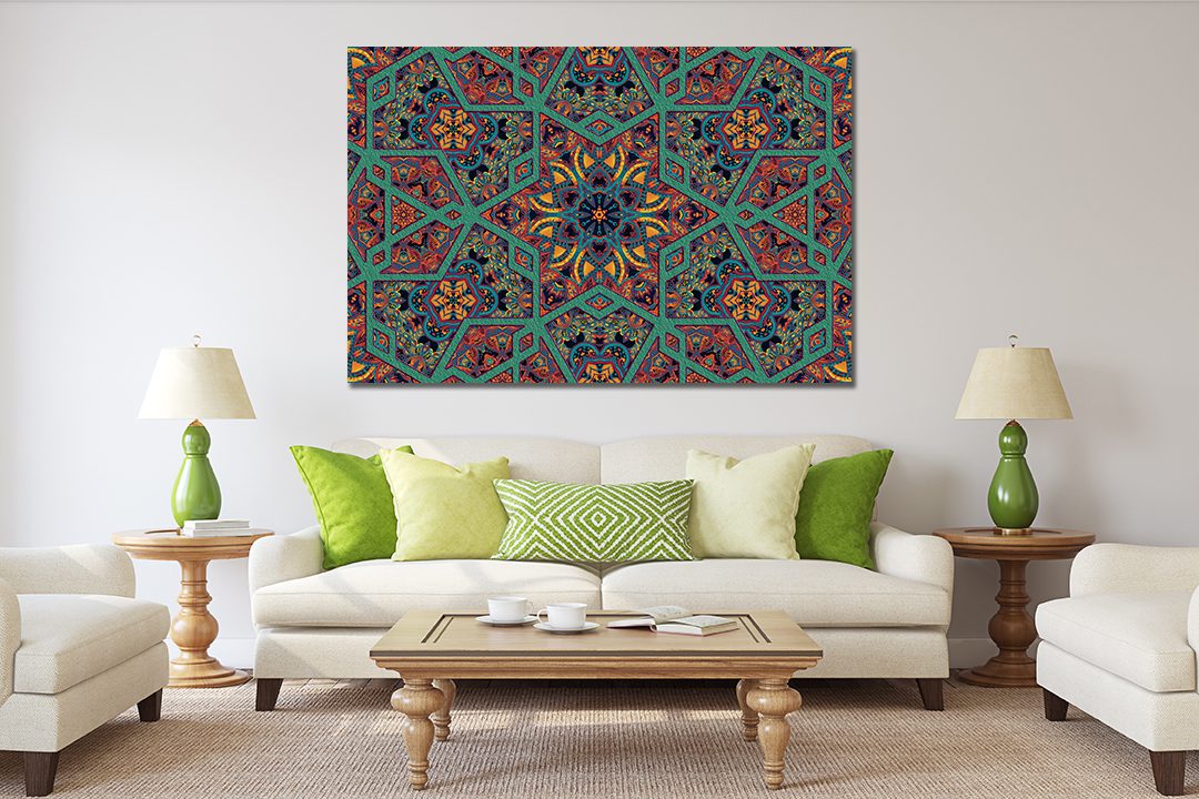 Marble Abstract Islamic Pattern in Arabian style Canvas Print Wall Art