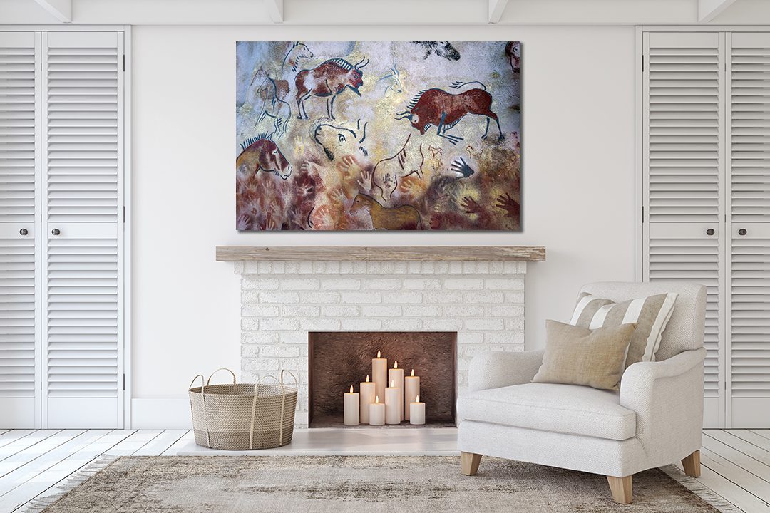 Buffalo canvas art, Cave Painting Buffalos Canvas Print - MyCanvases