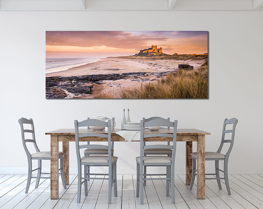 Bamburgh Castle Wall Art Northumberland Coastline - | MyCanvases