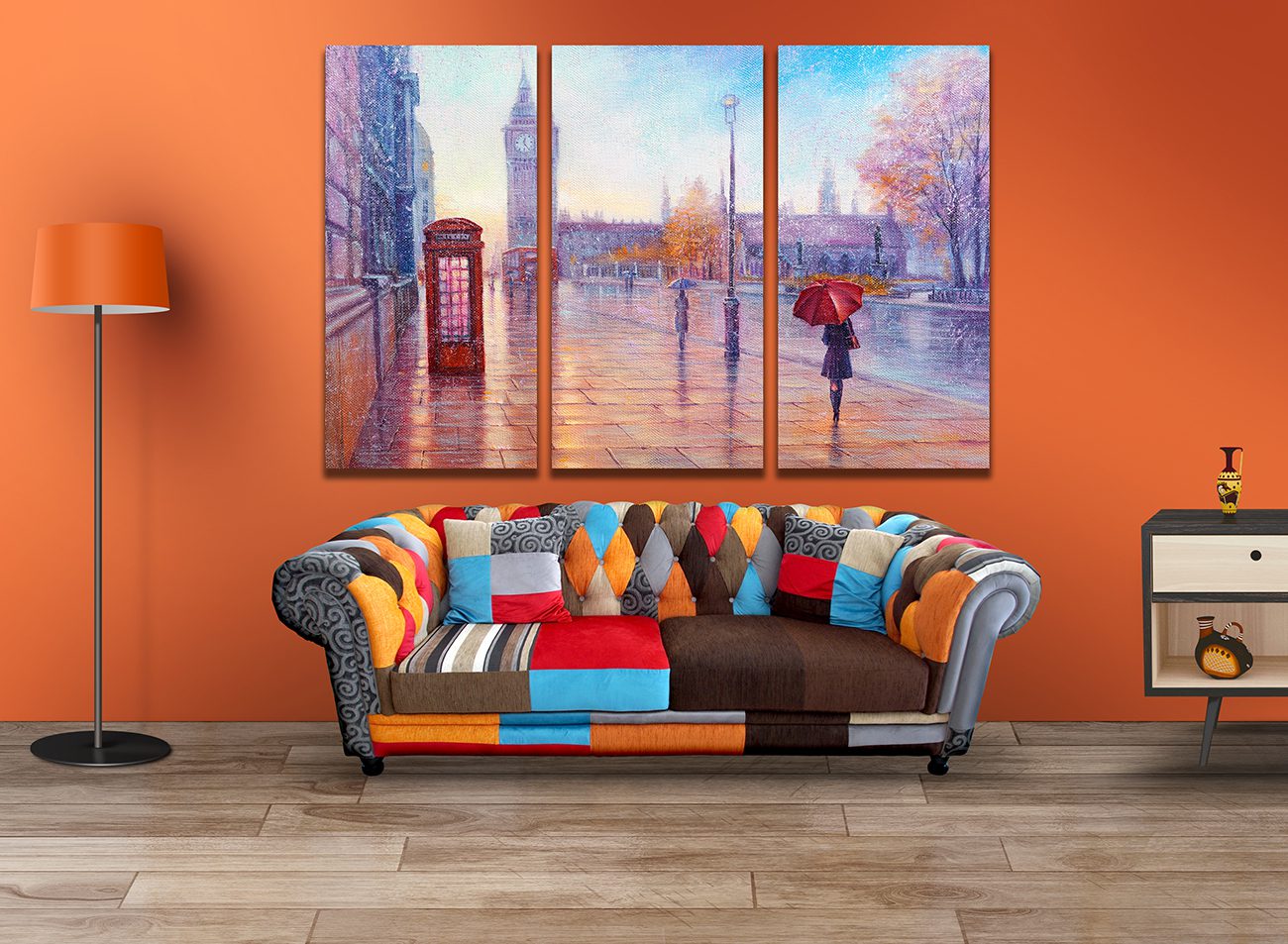 Westminster Tower Big Ben London Painting Canvas Print