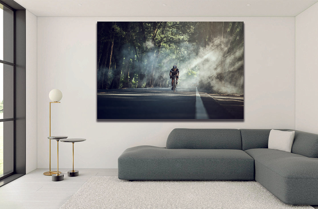 Mountain Biking Canvas Wall Art - | MyCanvases