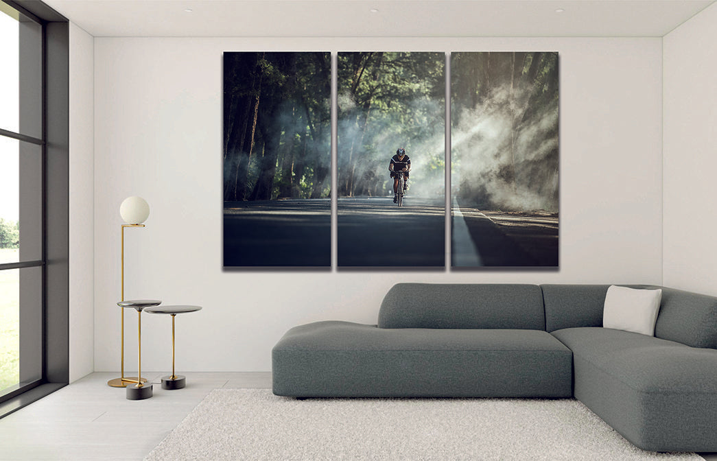 Biking Canvas Wall Art