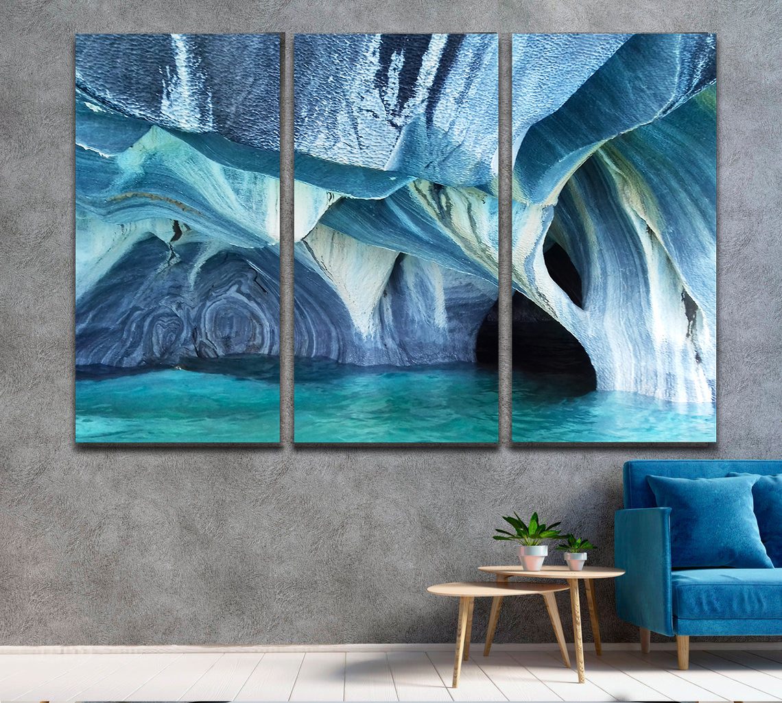 Blue Caves Canvas Wall Art