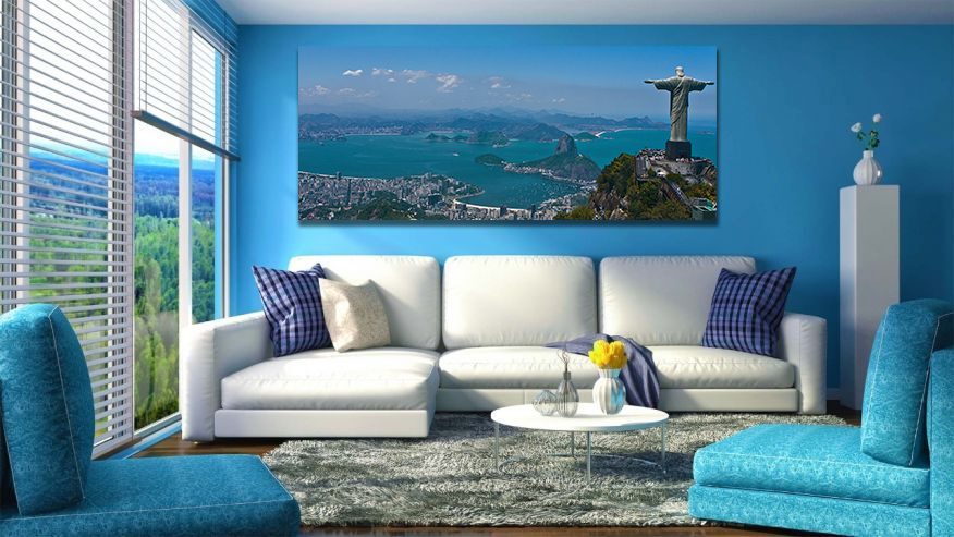 Christ the Redeemer Statue in Rio De Janeiro Brazil Panoramic Canvas