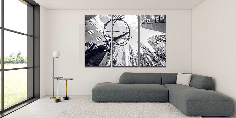 Statue of Rockefeller St. Patrick church, Manhattan Canvas