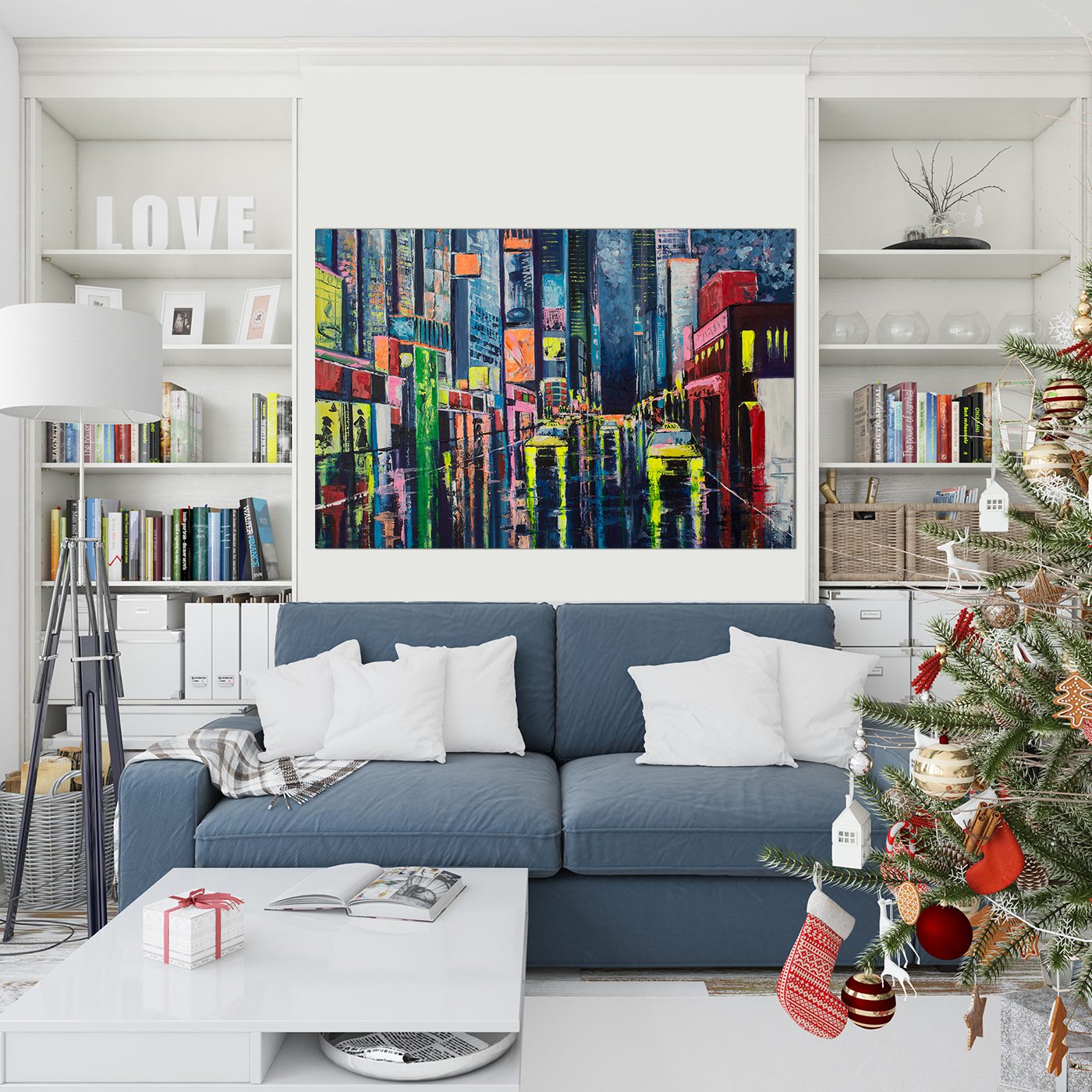 City Streets Abstract Painting Colourful Canvas Wall Art - | MyCanvases