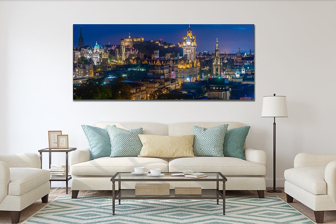 Edinburgh Skyline Scotland Castle Canvas Wall Art - | MyCanvases