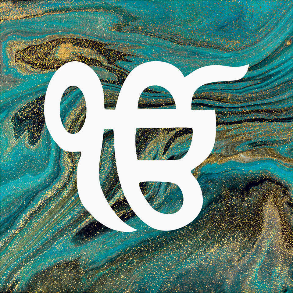 Ek On Kar Green Gold Watercolour Sikh Canvas Print Wall Art