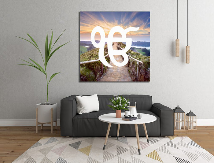 Ek On Kar Sunset Path Sikh Canvas Wall Art - | MyCanvases