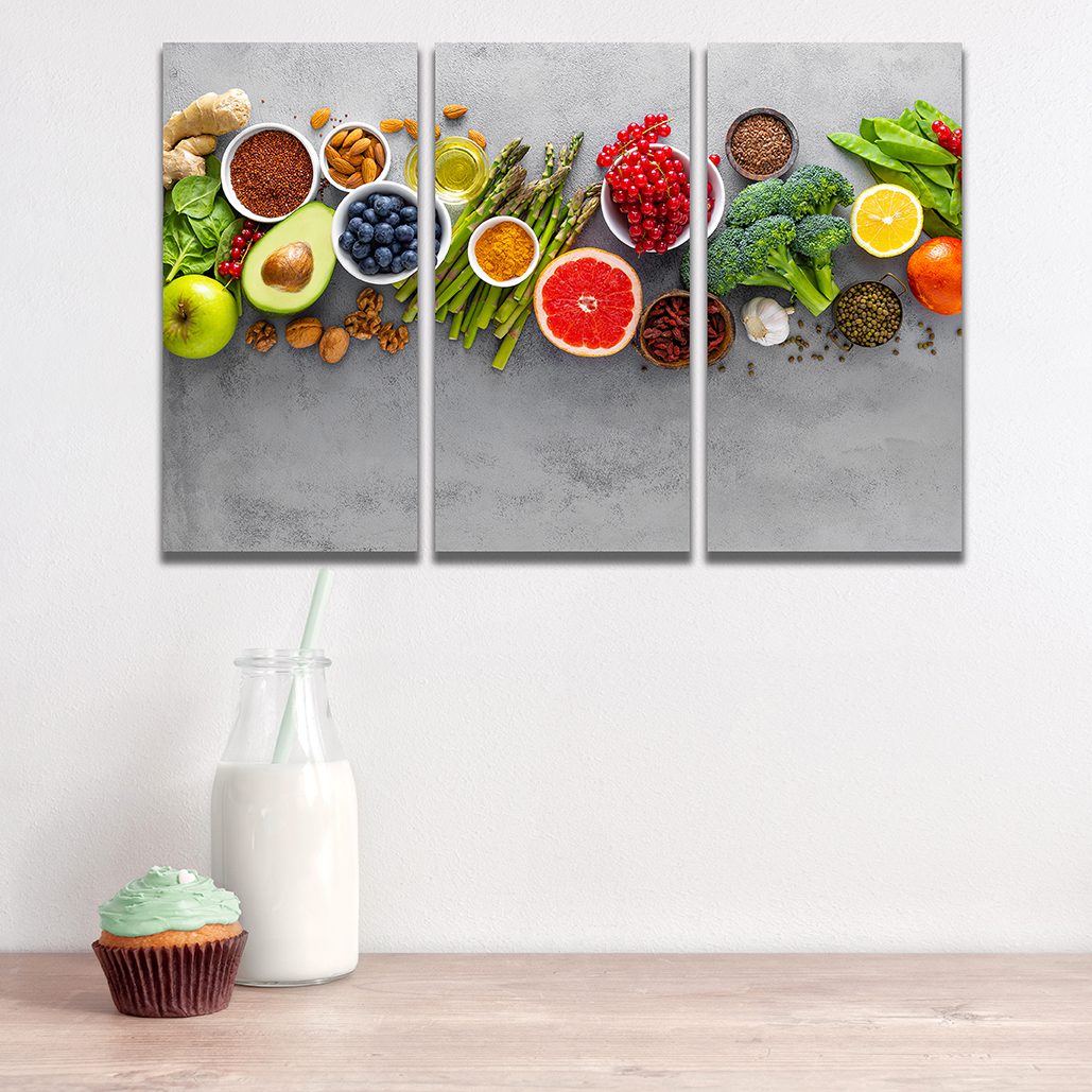 Fruit Vegetable Nuts Lentils Canvas Wall Art