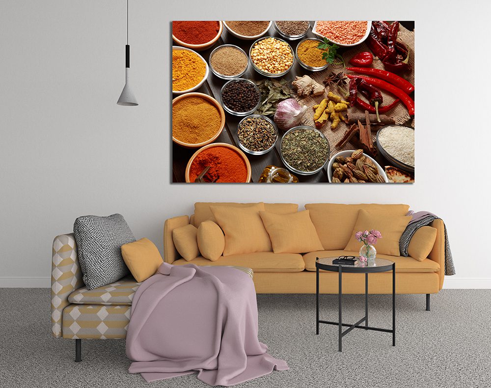 Indian Exotic Herb Spices Food Ingredients Canvas - Wall Art