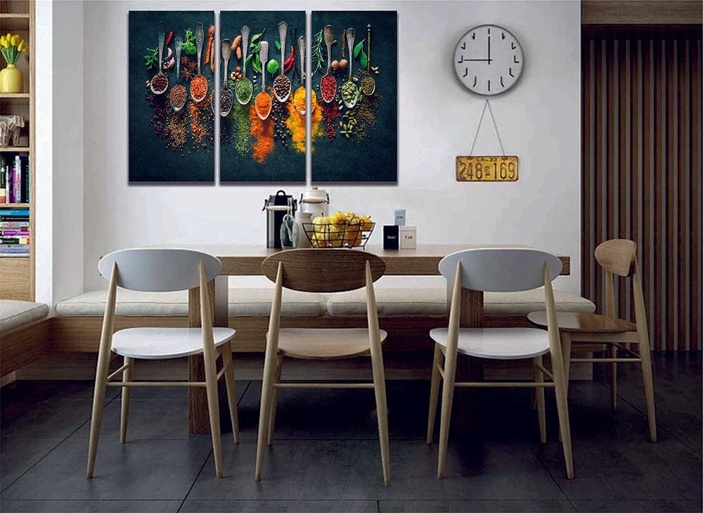 Herbs Spices Colourful Canvas Wall Art