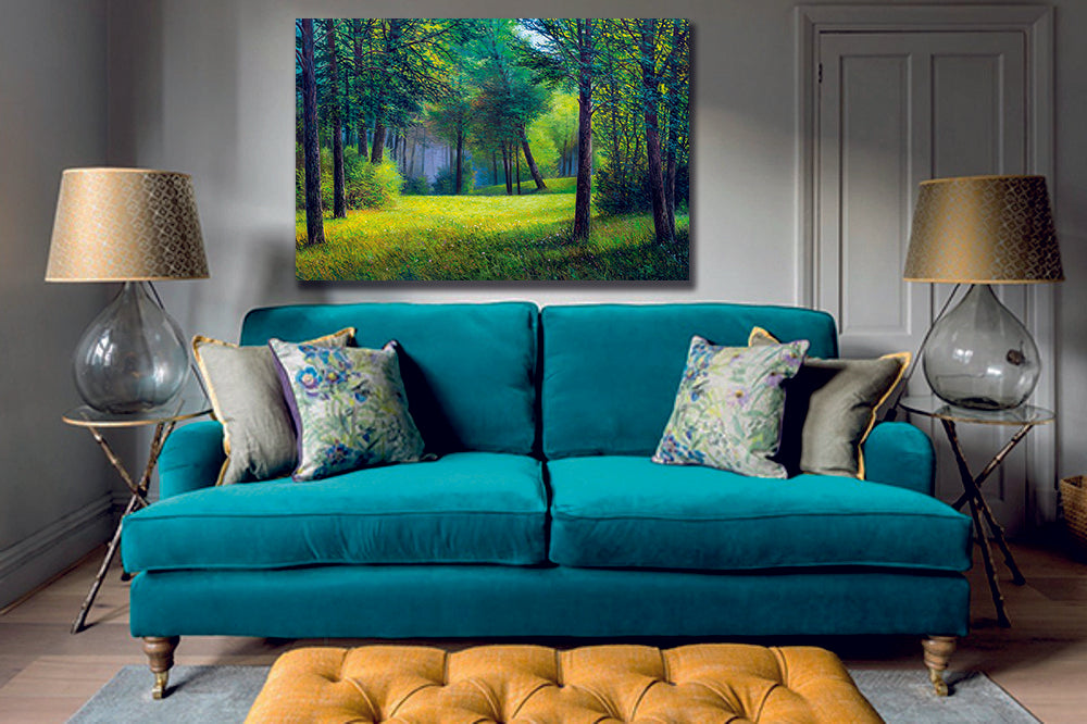 Summer Forest Canvas Wall Art - Trees, Grass | My Canvases