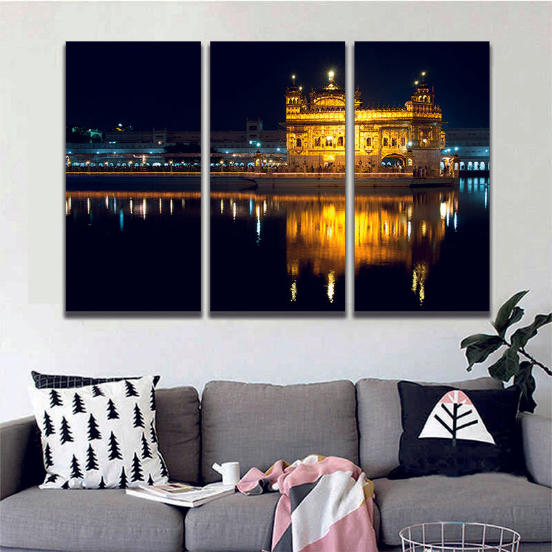 Golden Temple Amritsar India Night View Canvas