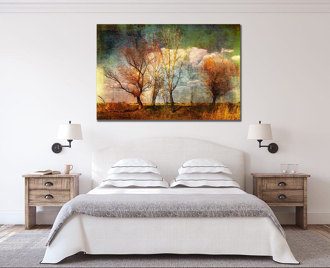 Grunge Trees Abstract Canvas Wall Art - MyCanvases