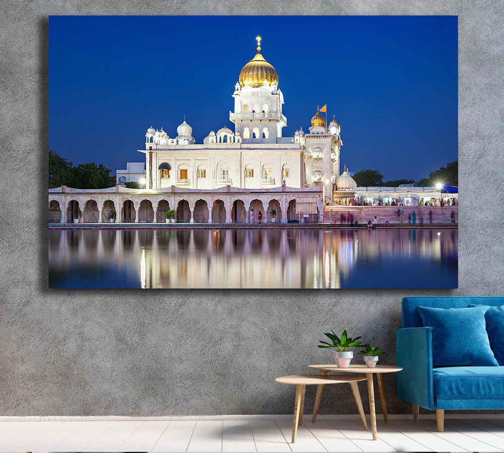 Gurdwara Bangla Sahib Canvas Wall Art