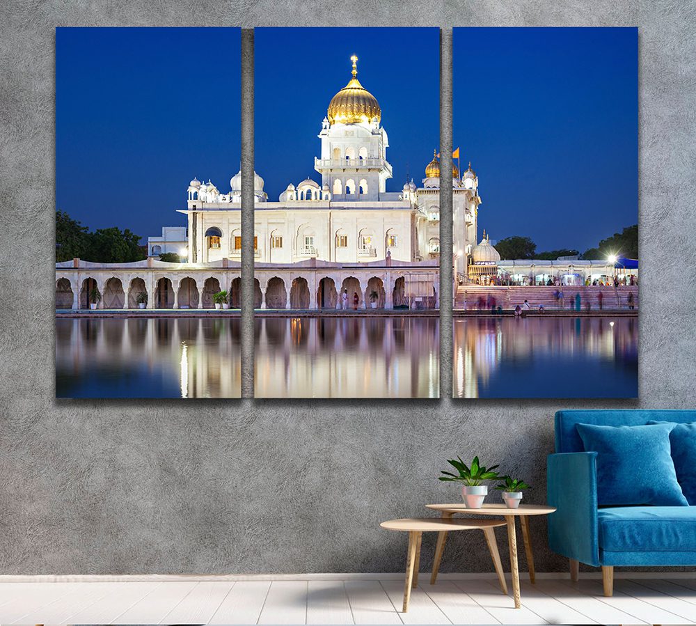 Gurdwara Bangla Sahib Canvas Wall Art