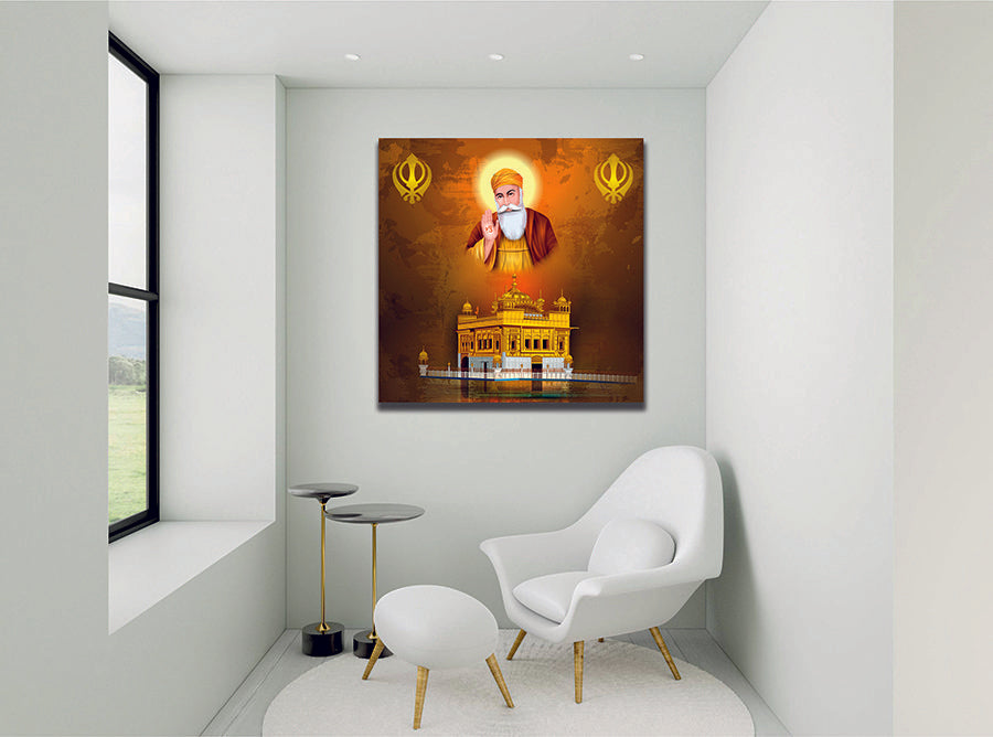 Guru Nanak Khanda Canvas Print Wall Art