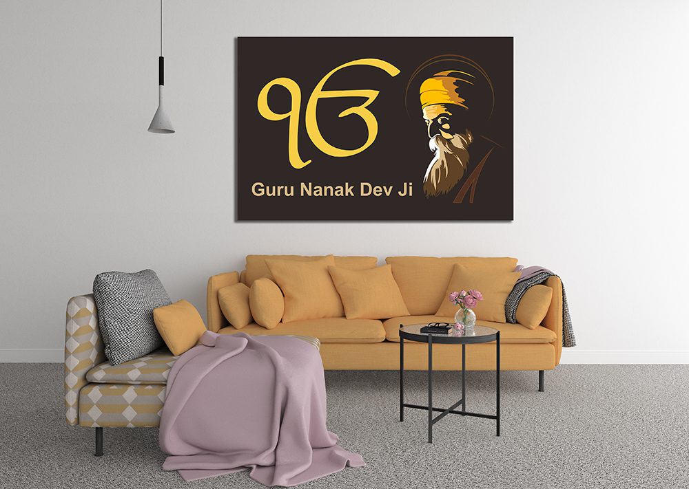 Guru Nanak Dev Ji Ek on Kar Canvas Print Wall Art