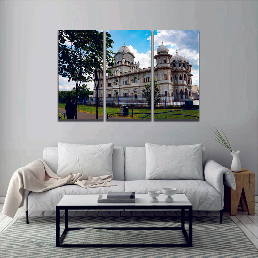Guru Nanak Gurdwara Bedford UK Canvas Print Wall Art