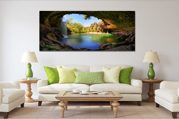 Hamilton Pool Cave Waterfall in Texas, USA Canvas Wall Art - | My Canvases