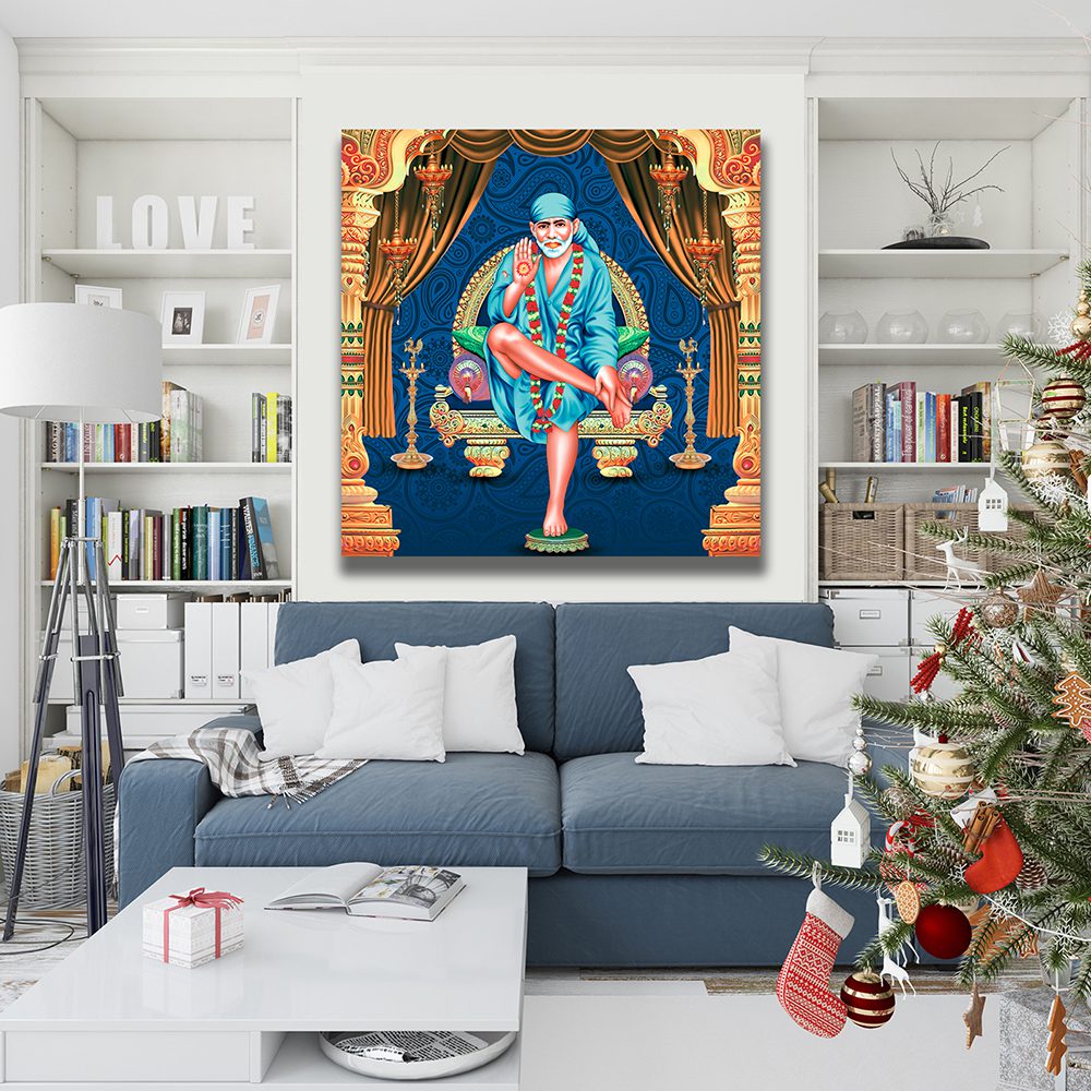 Sai Baba Shirdi Colourful Canvas Wall Art - MyCanvases