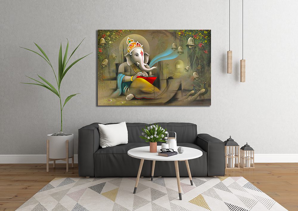 Hindu Lord Ganesha Canvas Wall Art - | MyCanvases