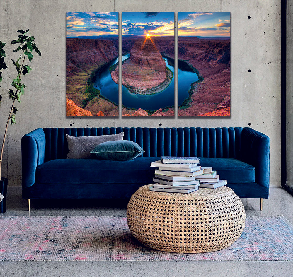 Horseshoe Bend Colorado Canyon, USA Canvas Wall Art