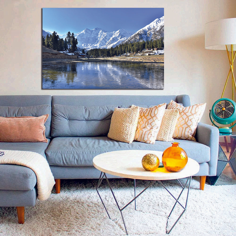 Fairy Meadows Icy Mountains Pakistan Canvas Wall Art