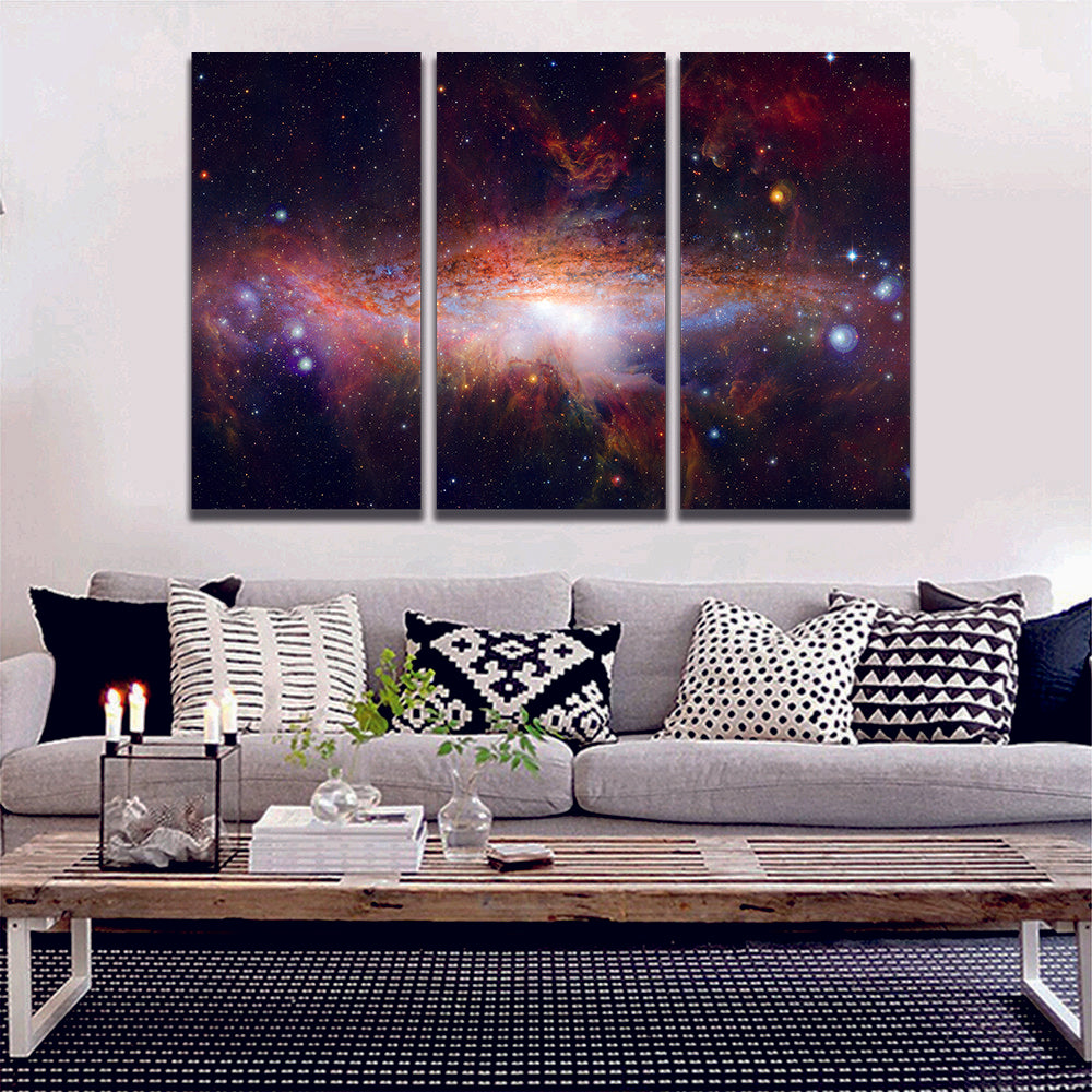 Mystic Foggy Forrest Trees Landscape Canvas Wall Art